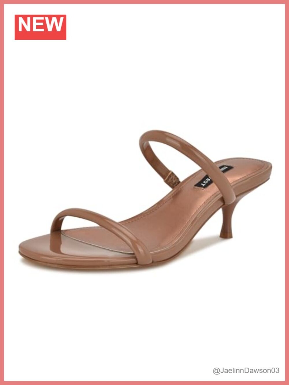 Nine West Berri Women's Heeled Sandals Faux Patent Leather Slip-On Stiletto